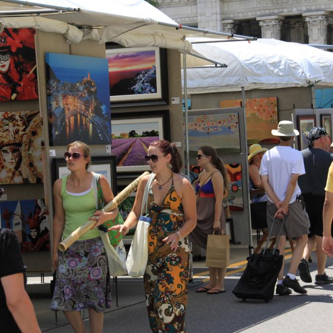 Outdoor galleries at the Ann Arbor Street Art Fair  Outdoor galleries at the Ann Arbor Street Art Fair