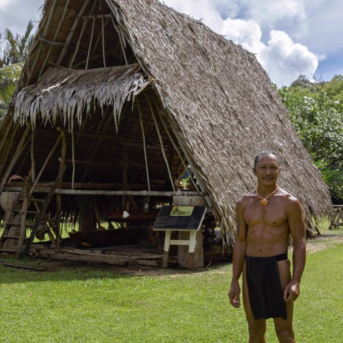 关岛的古代查莫罗村庄 关岛的古代查莫罗村庄