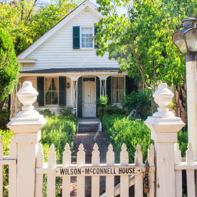 Front view of the Wilson-McConnell House in Columbia, used in the movie 'High Noon' Front view of the Wilson-McConnell House in Columbia, used in the movie 'High Noon'