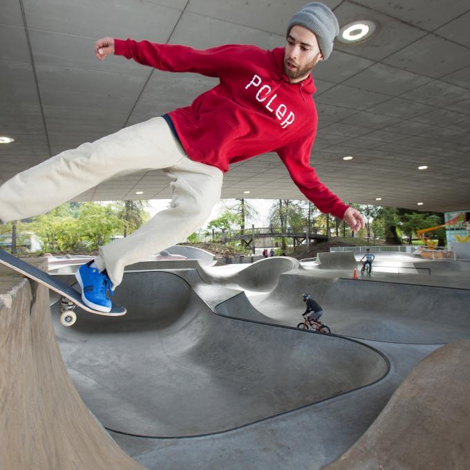 位于尤金的华盛顿杰斐逊滑板公园 位于尤金的华盛顿杰斐逊滑板公园