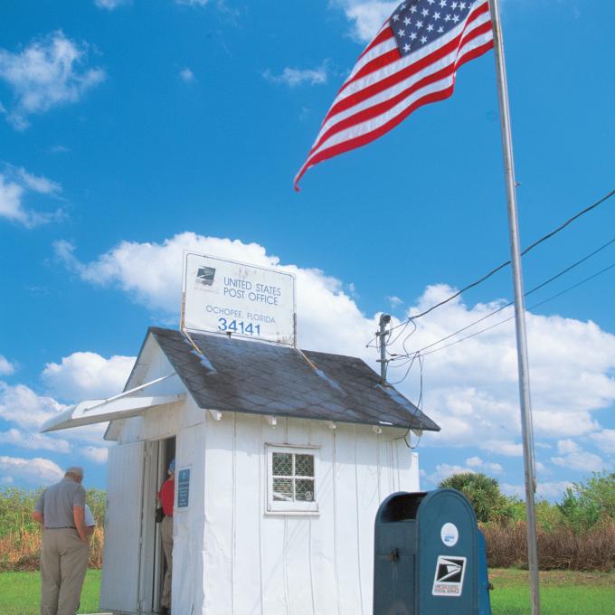 佛罗里达州的 Ochopee 邮局