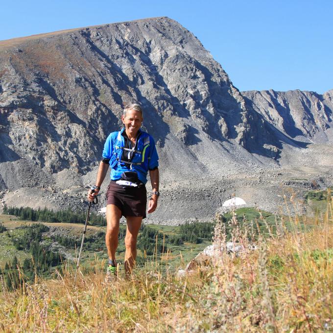 Hiking a mountain trail in Breckenridge Hiking a mountain trail in Breckenridge