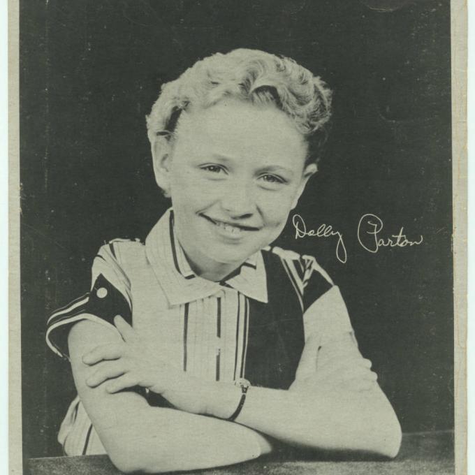 Goldband Records 唱片公司展示的年轻时代的多莉·帕顿