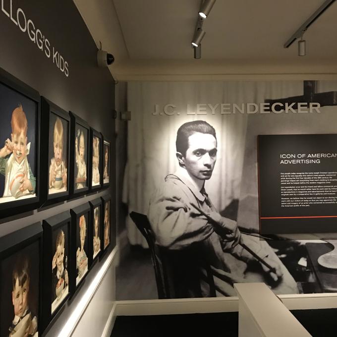 加利福尼亚州斯托克顿哈金博物馆内展出的 J.C. Leyendecker 作品