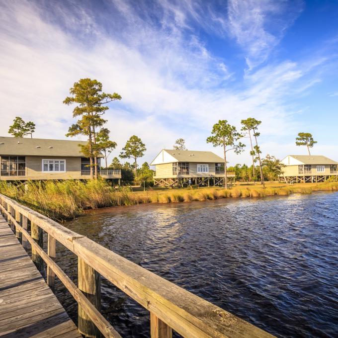 阿拉巴马州海湾州立公园的谢尔比湖（Lake Shelby）