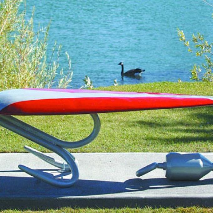 爱达荷州爱达荷福尔斯鱼饵型设计长椅