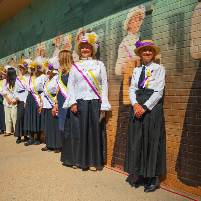怀俄明州夏安市的女性选举权庆典