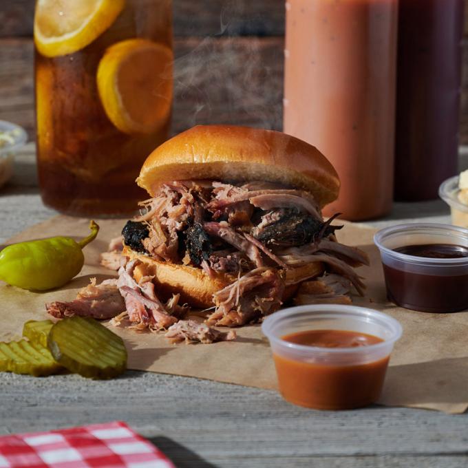 南卡罗来纳州烧烤餐厅的三明治 南卡罗来纳州烧烤餐厅的三明治