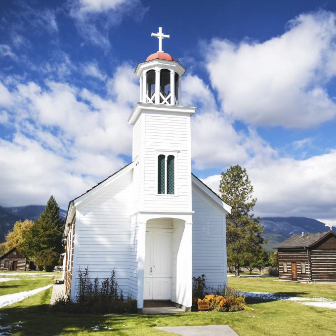 蒙大拿州史蒂文斯维尔历史悠久的圣玛丽教堂