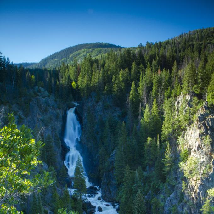 科罗拉多州斯廷博特斯普林斯的鱼溪瀑布休闲区 科罗拉多州斯廷博特斯普林斯的鱼溪瀑布休闲区