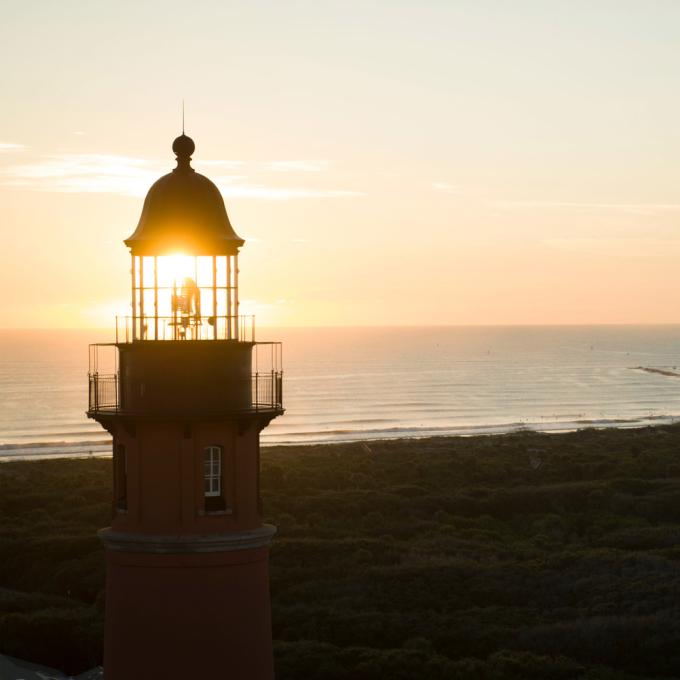 佛罗里达州代托纳比奇的彭斯湾灯塔 佛罗里达州代托纳比奇的彭斯湾灯塔