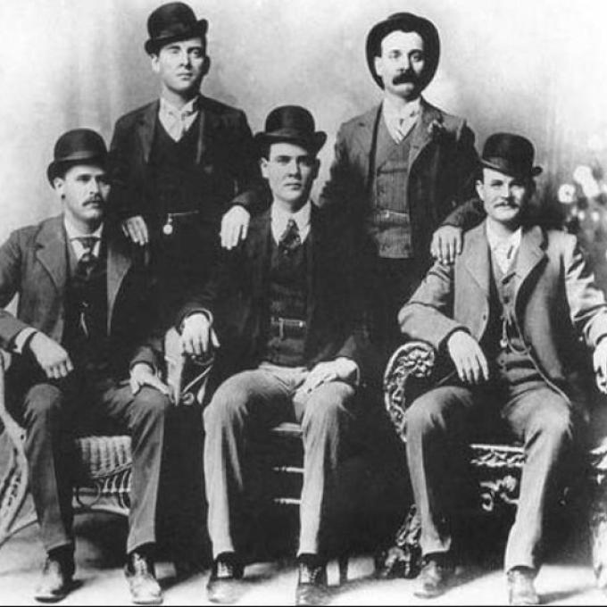 历史旧照：Wild Bunch 帮派，19 世纪 80 年代和 90 年代间一群游荡在怀俄明州的不法之徒