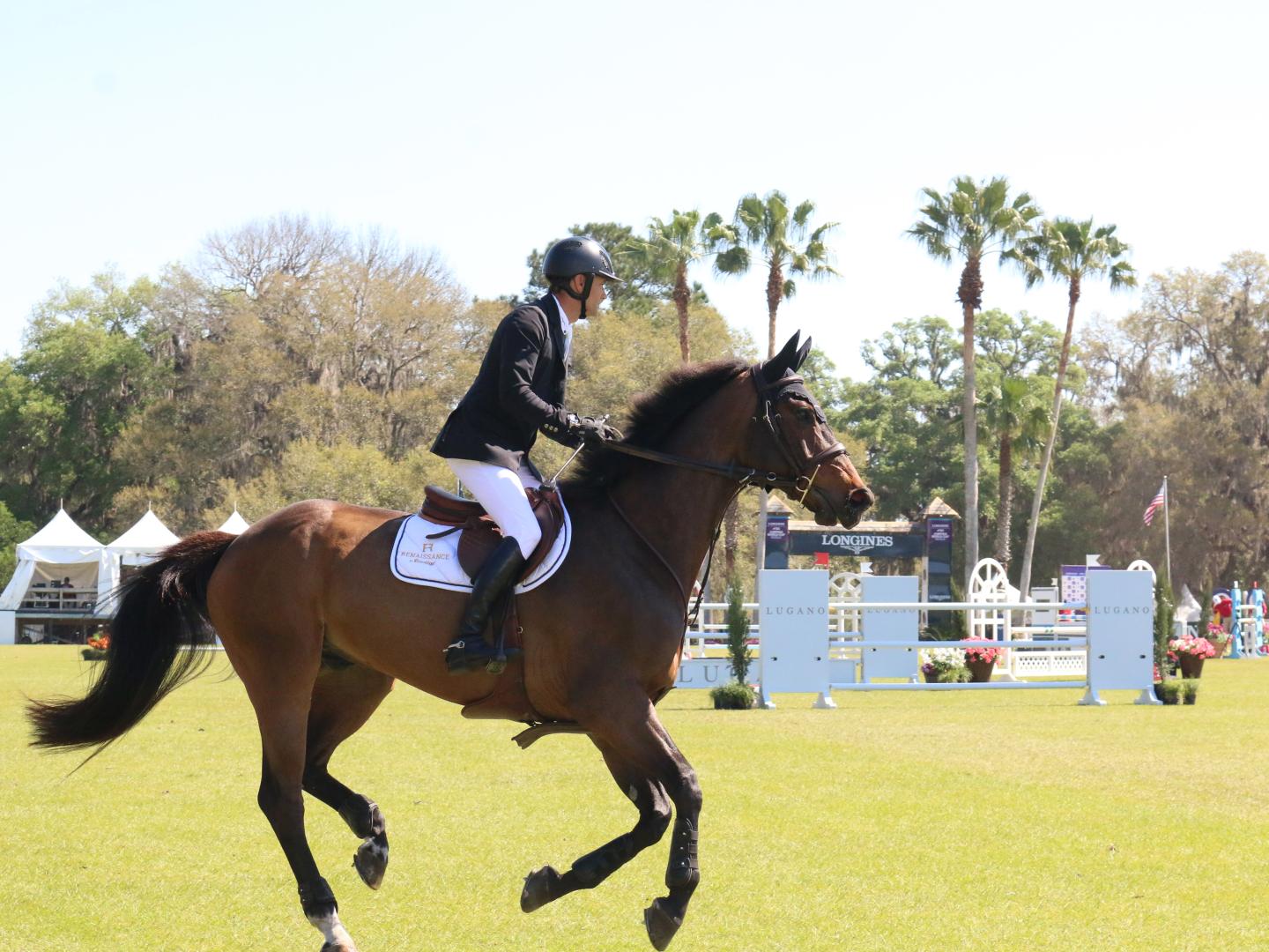 参加佛罗里达州奥卡拉 Live Oak Invitational 马术比赛的马术运动员 参加佛罗里达州奥卡拉 Live Oak Invitational 马术比赛的马术运动员