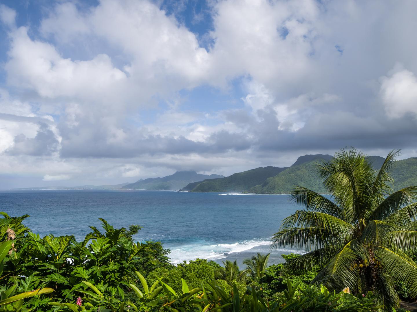 Looking at the western district of Tutuila from the east