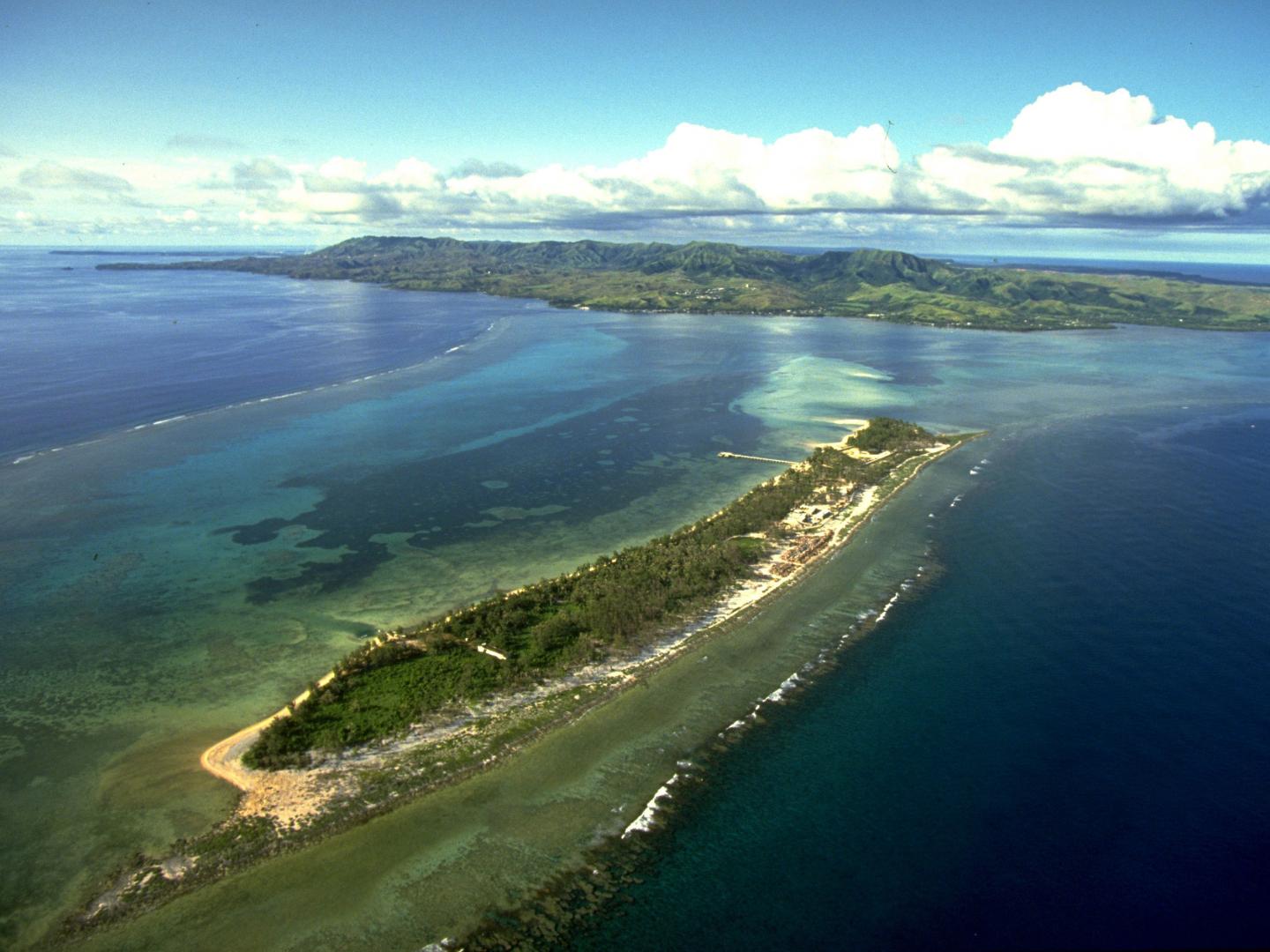 关岛可可斯岛的航拍景观 关岛可可斯岛的航拍景观