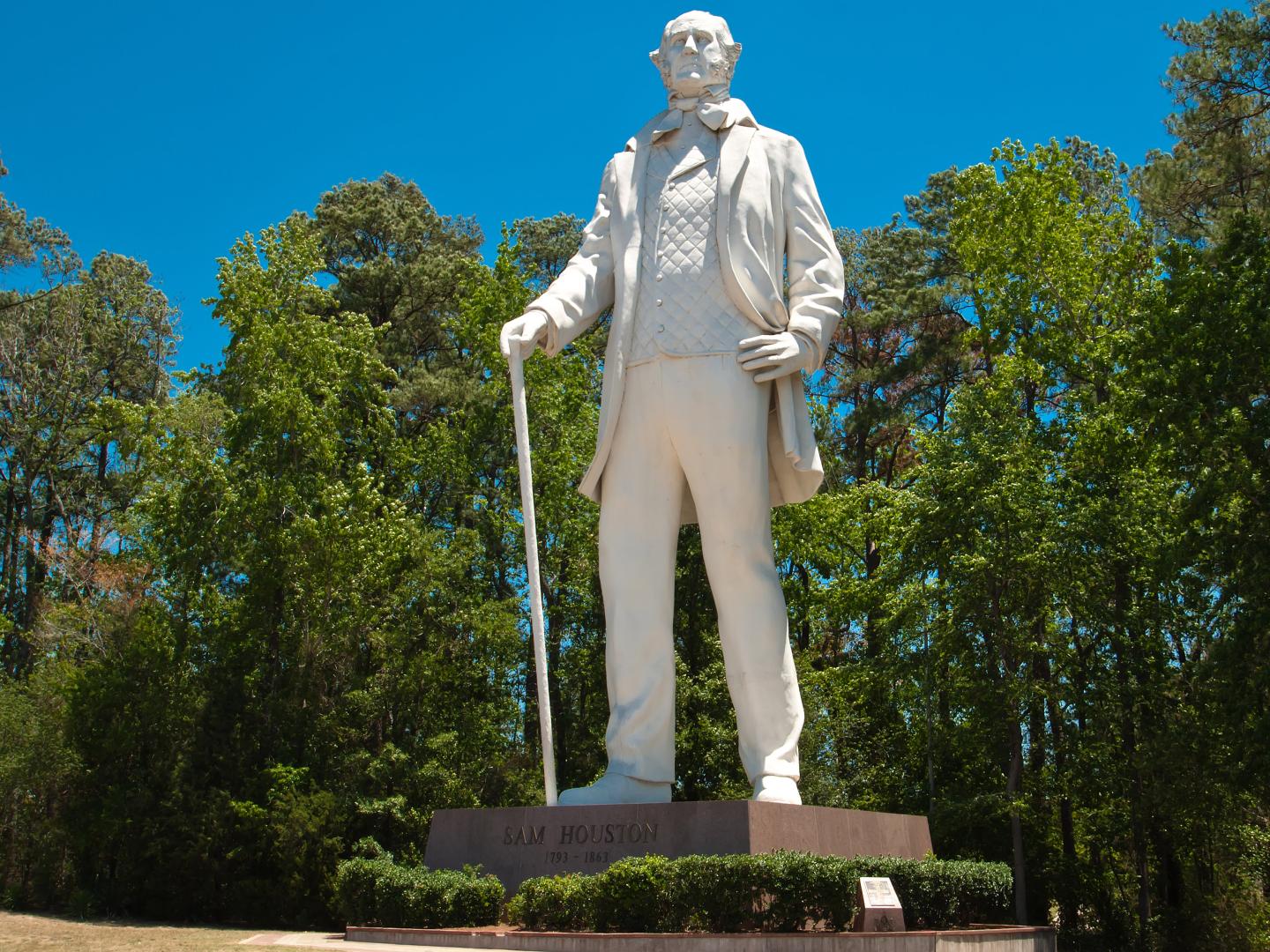 德克萨斯州亨茨维尔山姆·休斯敦纪念博物馆的山姆·休斯敦雕像