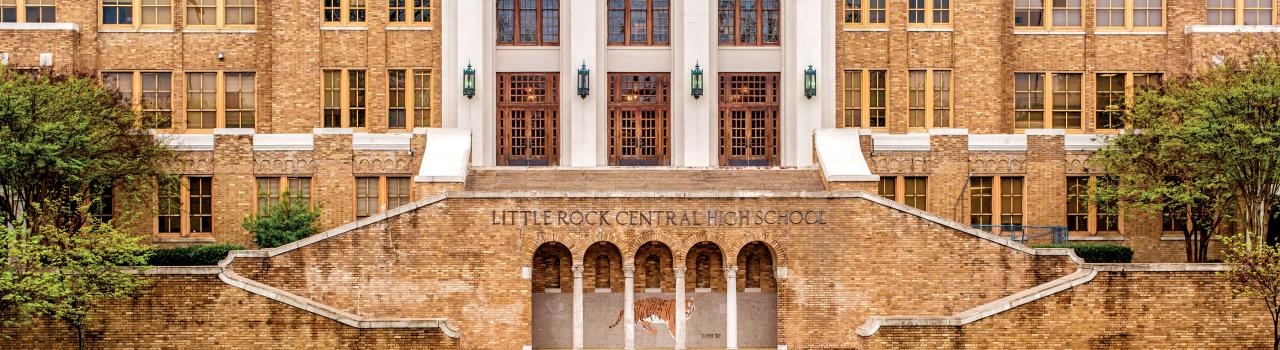 阿肯色州小石城，小石城中心高中的外部