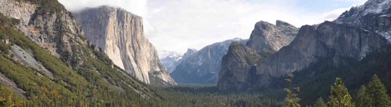 View of Yosemite Valley near Tuolumne, California View of Yosemite Valley near Tuolumne, California