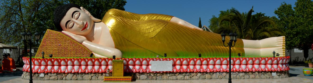 加利福尼亚州斯托克顿 Wat Dhammararam 柬埔寨佛寺内的柬埔寨佛像