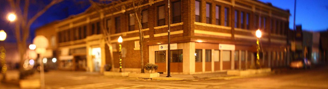 爱达荷福尔斯市中心一座历史悠久的砖砌建筑