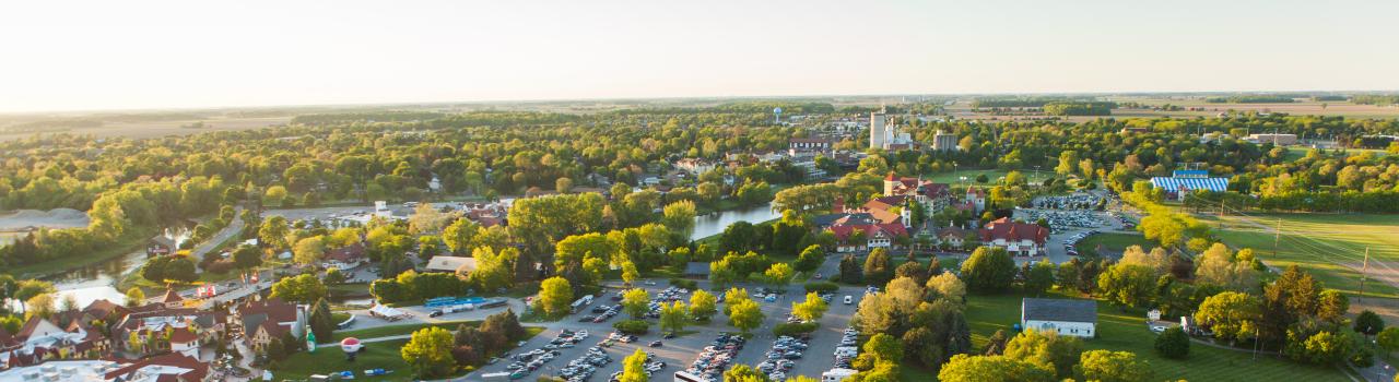 密西根州弗兰肯莫斯鸟瞰图