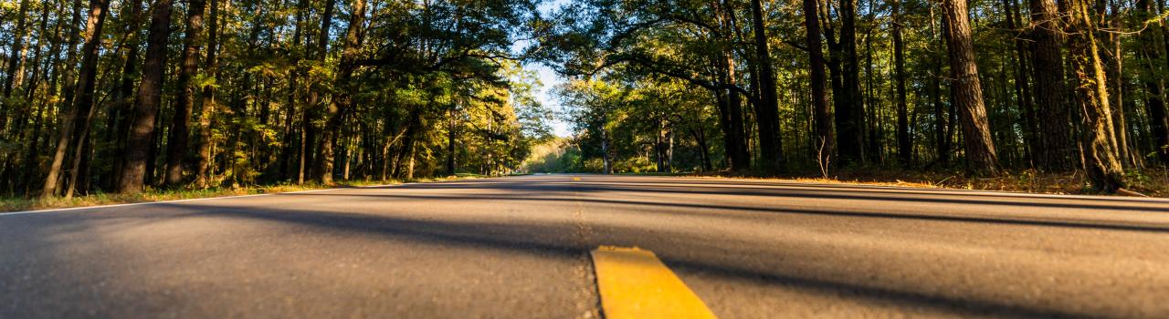 在密西西比州图珀洛附近，沿着纳切兹小道公路骑摩托车