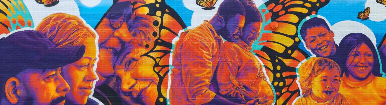 伊利诺伊州尚佩恩中心的彩色壁画