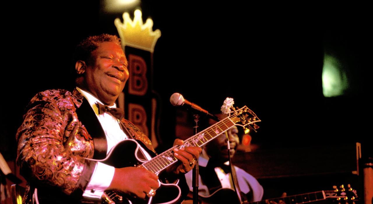 蓝调传奇  B.B.金，出生于密西西比州，在田纳西州孟菲斯演奏