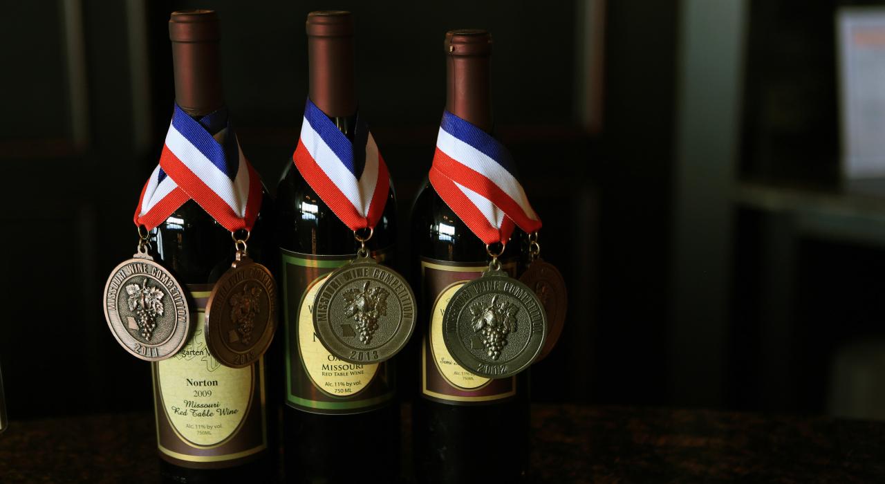 Distinguished wines at St. Genevieve Winery in Missouri