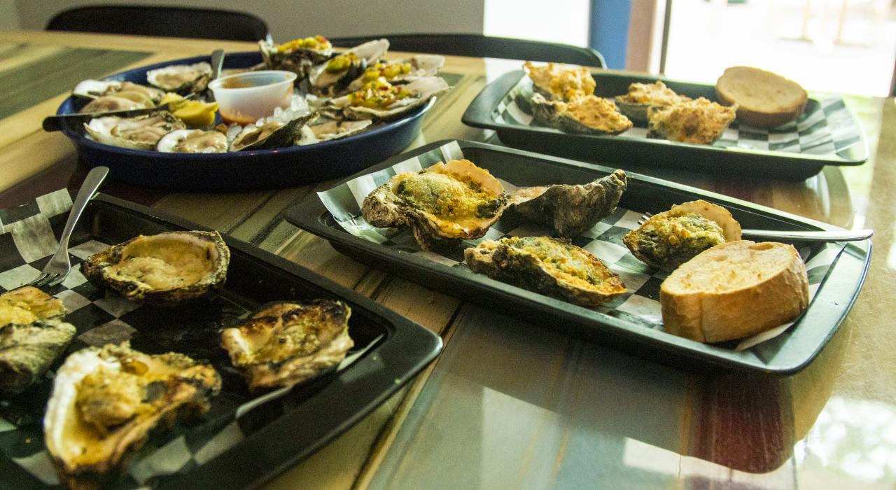 路易斯安那州巴吞鲁日的牡蛎拼盘