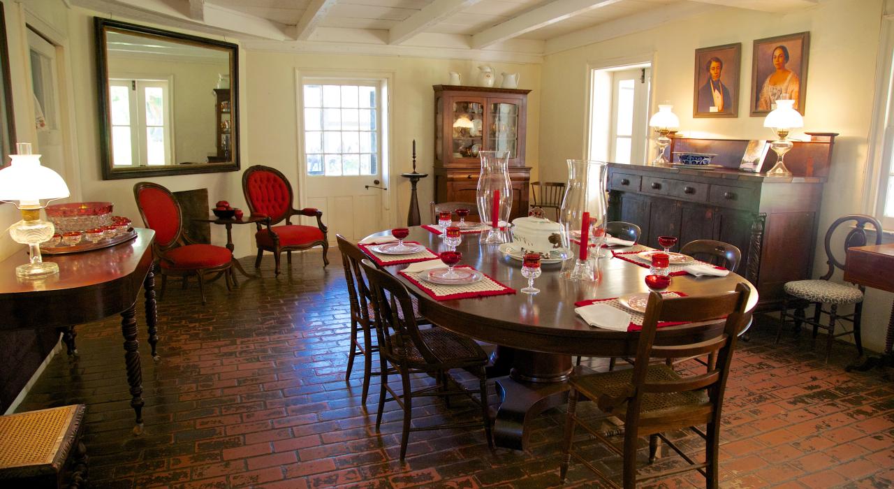 路易斯安那州纳契托什教区梅尔罗斯种植园的餐厅 路易斯安那州纳契托什教区梅尔罗斯种植园的餐厅