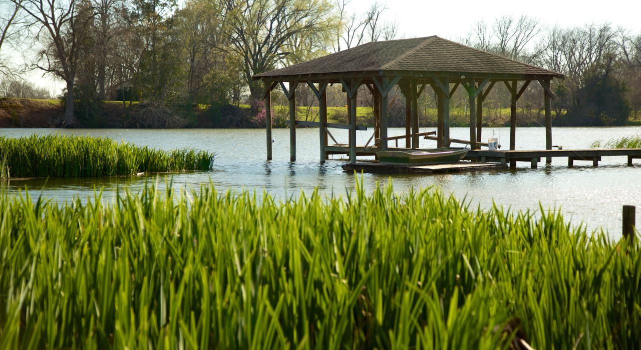 一艘船停靠在路易斯安那州纳契托什凯恩河边 一艘船停靠在路易斯安那州纳契托什凯恩河边