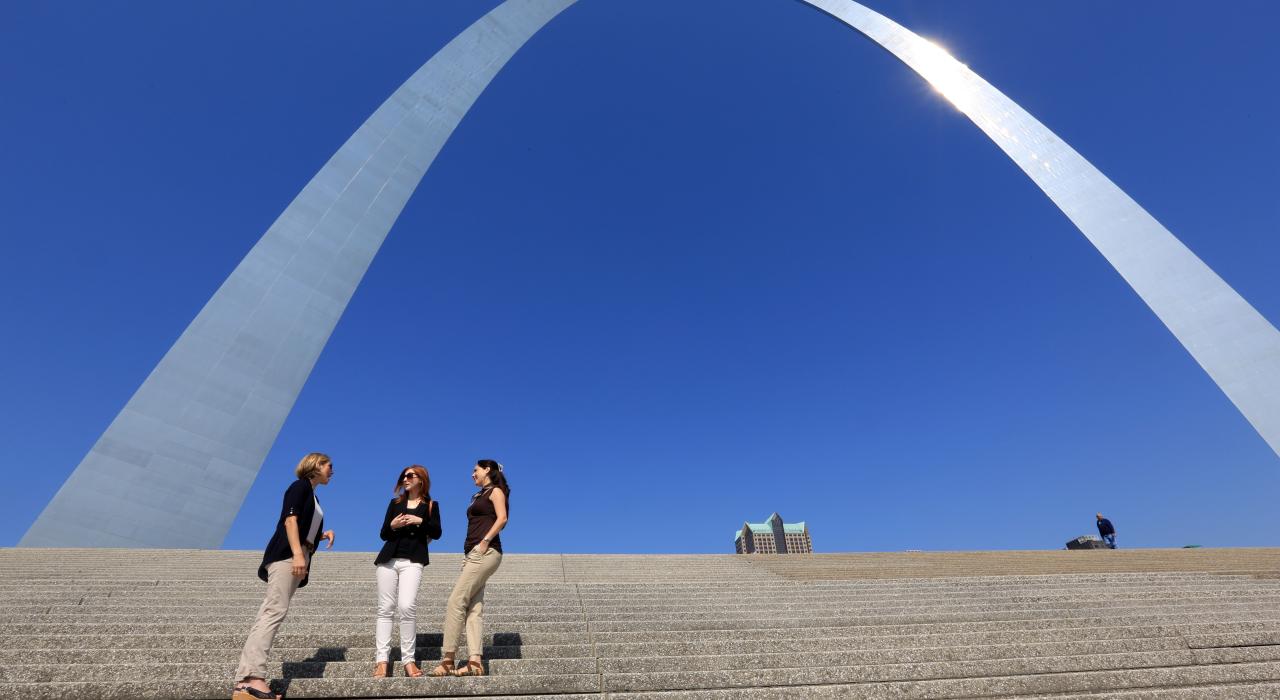 Steps at the Gateway Arch, St. Louis, Missouri