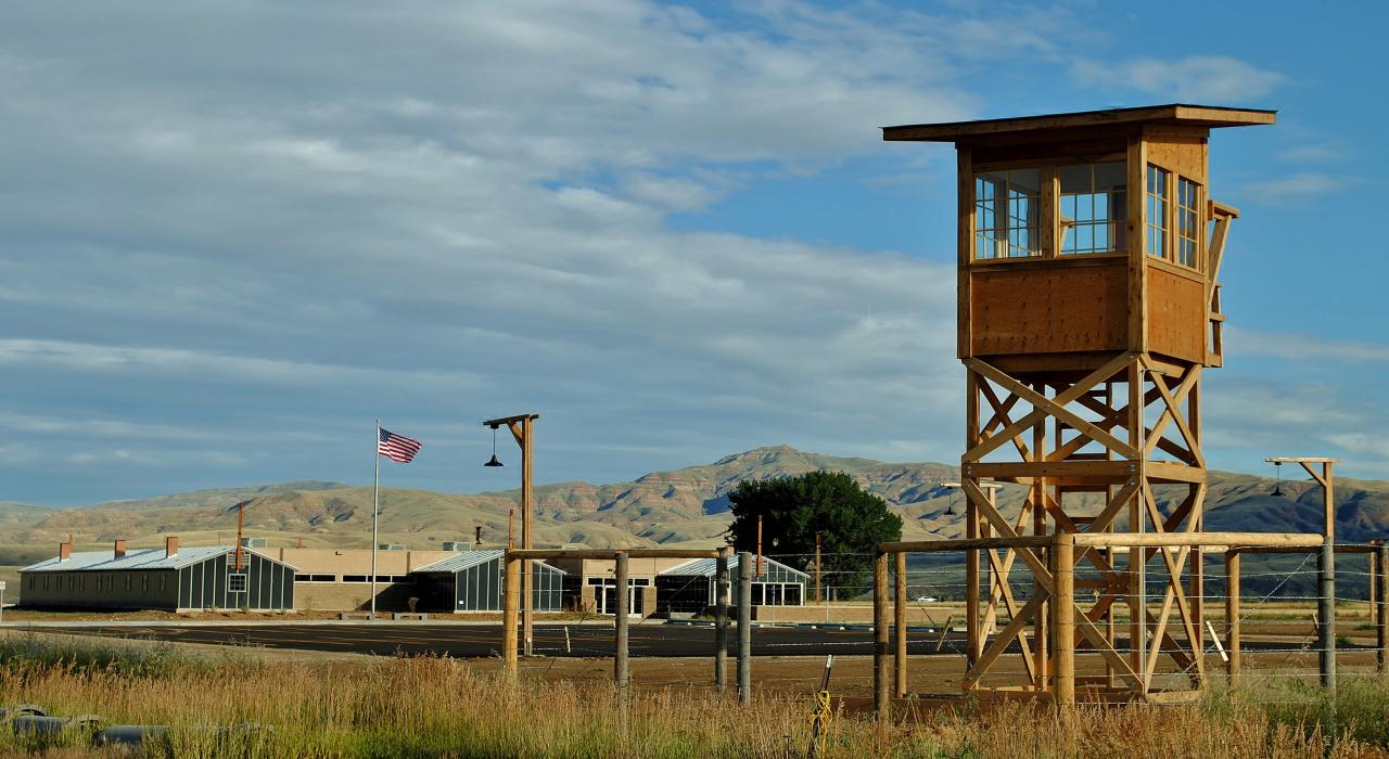 Heart Mountain WWII Interpretive Center 中心的观察哨 Heart Mountain WWII Interpretive Center 中心的观察哨