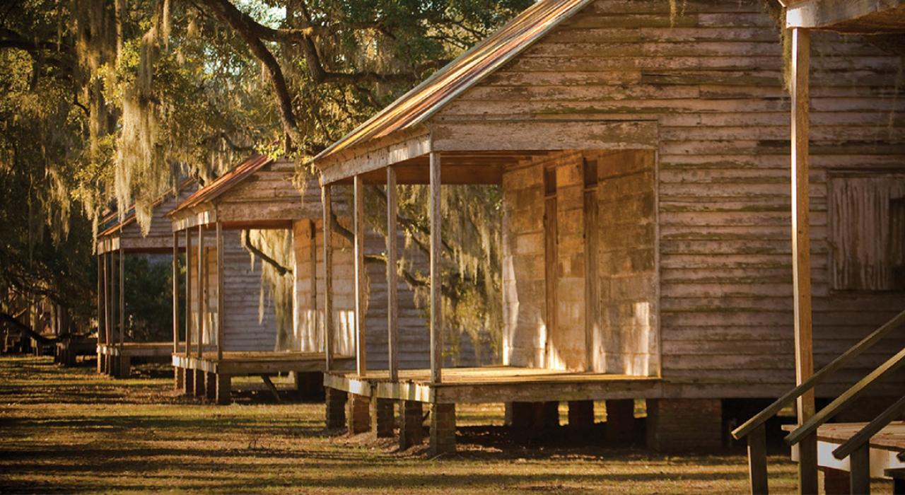 昔日路易斯安那州埃德加德长青庄园里的奴隶小木屋 昔日路易斯安那州埃德加德长青庄园里的奴隶小木屋