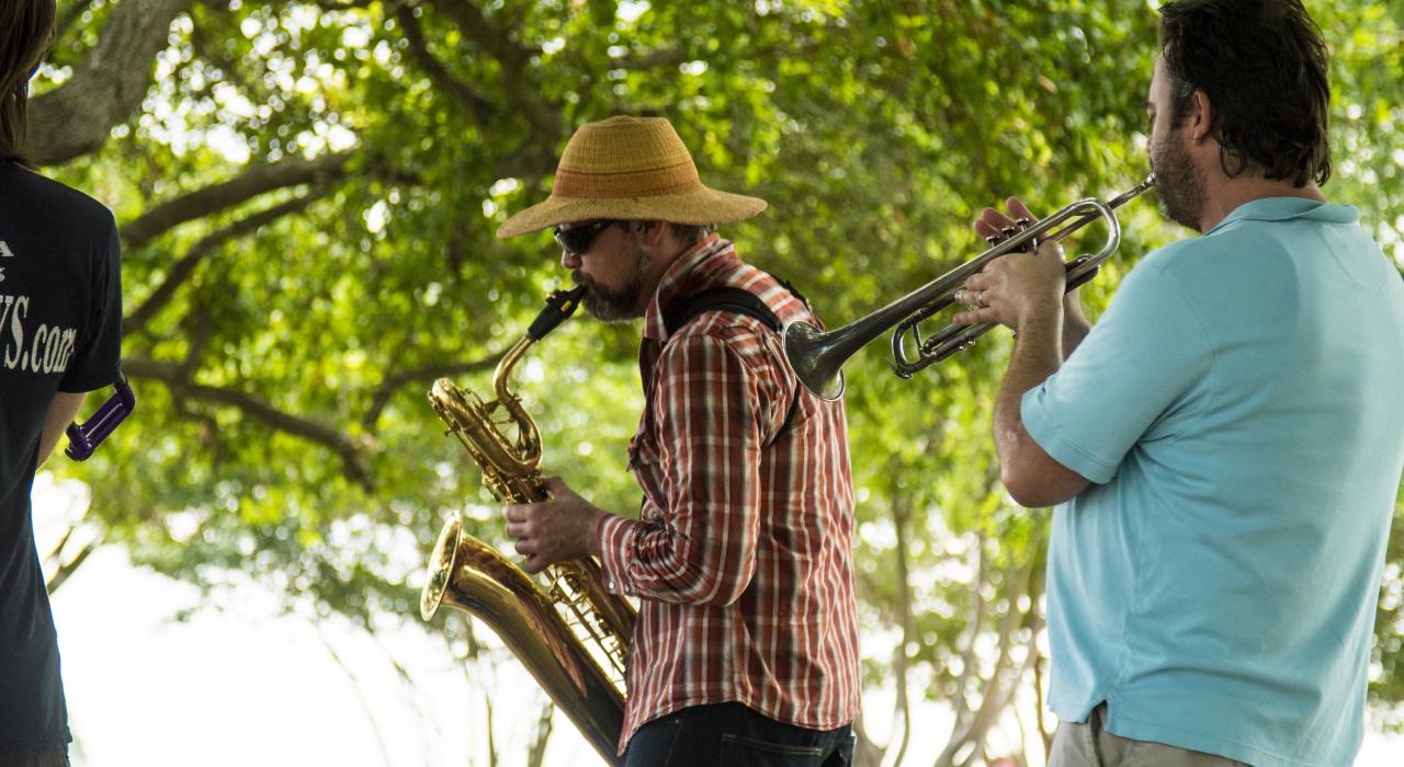 路易斯安那州新奥尔良的街头音乐人