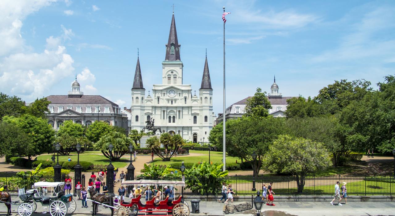 路易斯安那州新奥尔良历史悠久的圣路易斯大教堂