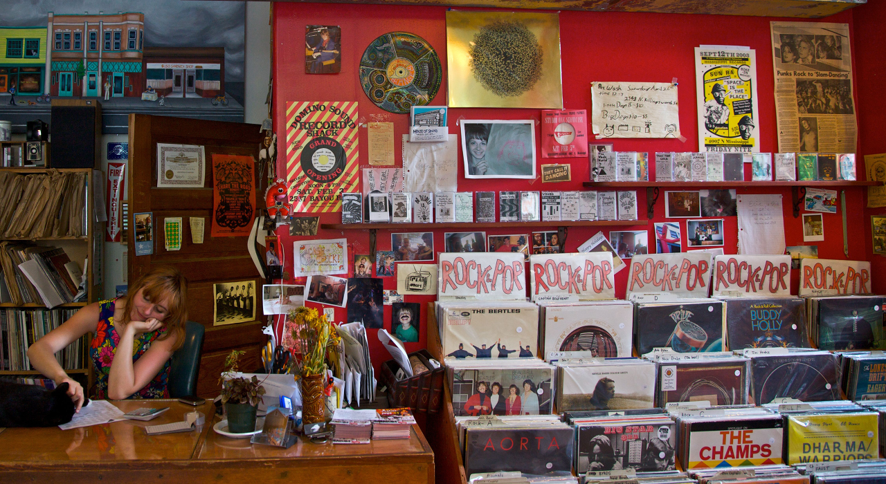 Records and more on display at a boutique in Portland, Oregon