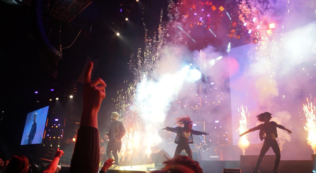 Enjoying a concert at AT&T Stadium Enjoying a concert at AT&T Stadium