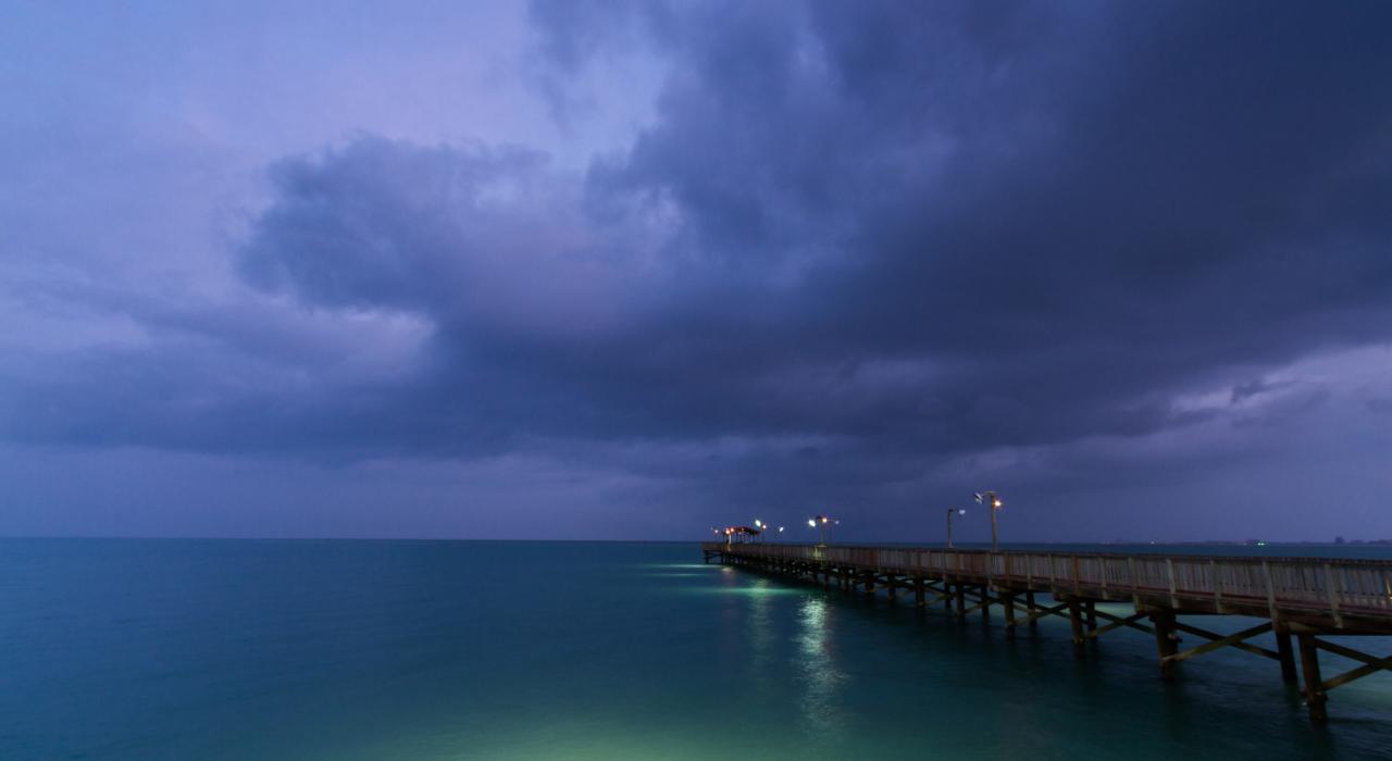 Sunrise over Queen Isabella Causeway Bridge