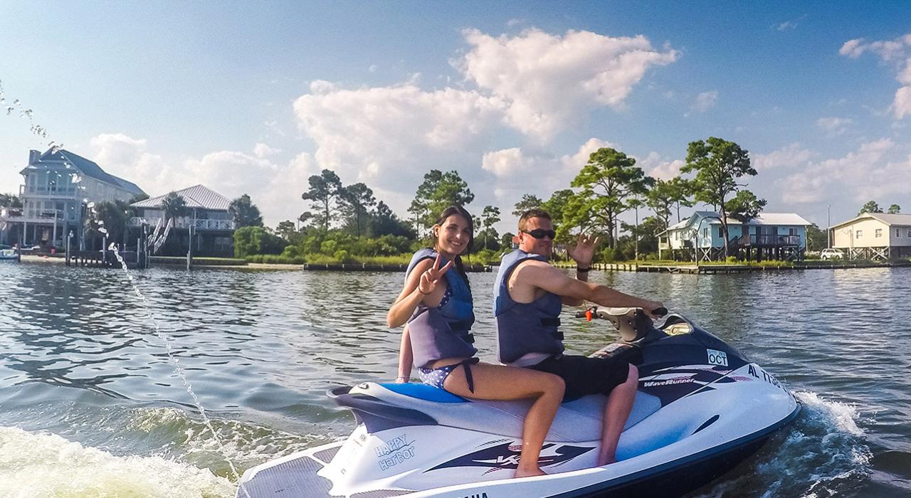 Jet-skiiing in Orange Beach, Alabama Jet-skiiing in Orange Beach, Alabama