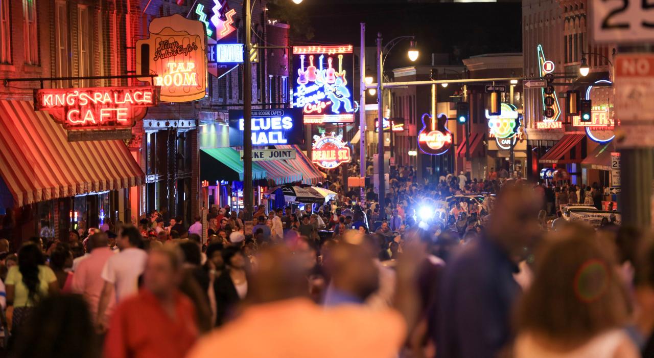 田纳西州孟菲斯,贝尔街 田纳西州孟菲斯,贝尔街