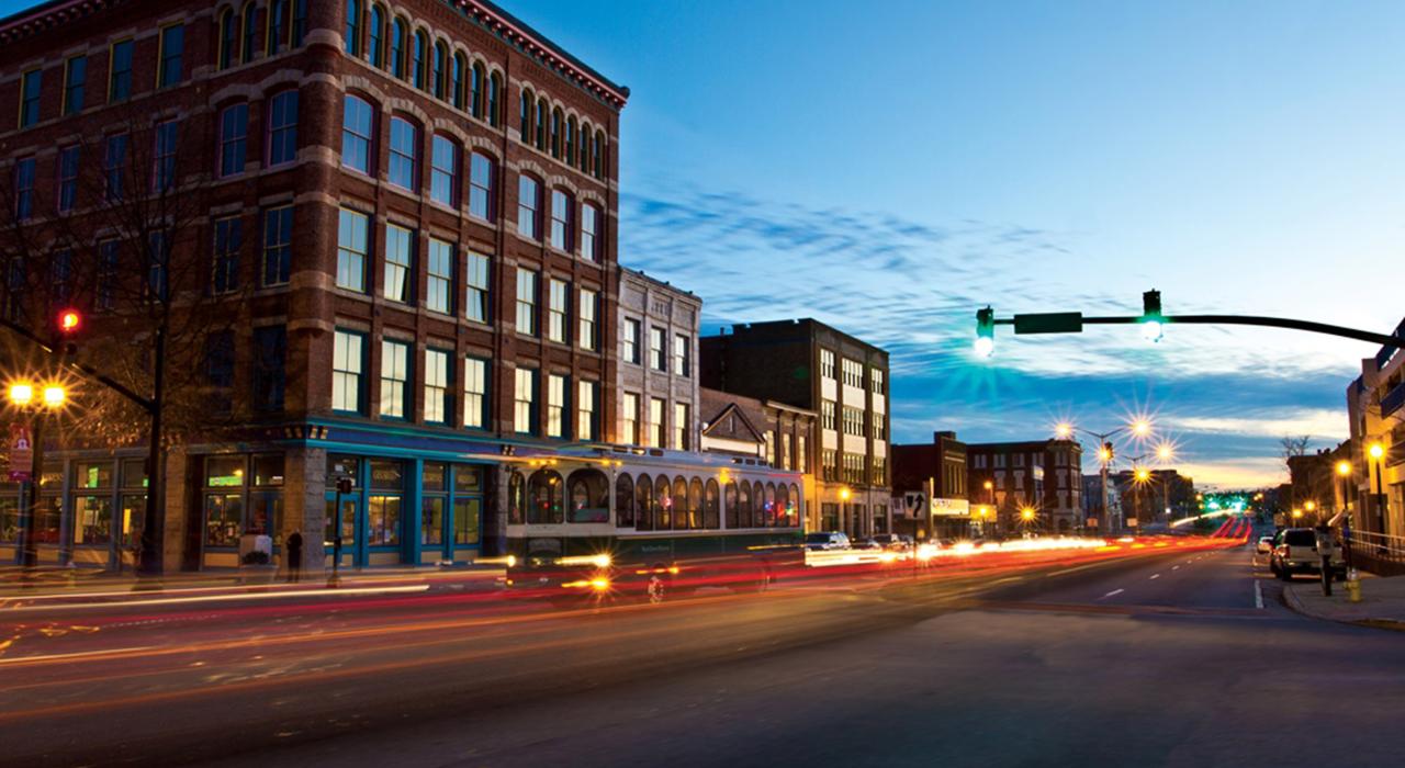 Lights aglow in downtown Macon