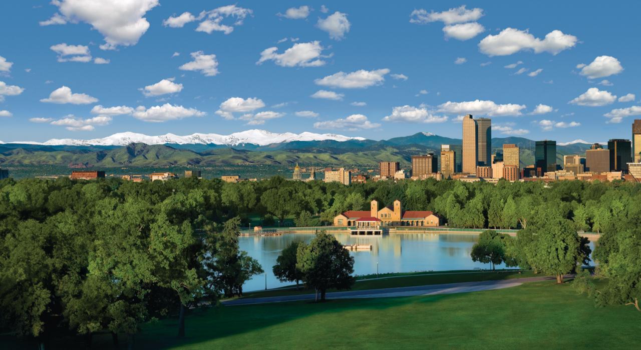 晴朗日子里的丹佛天际线 晴朗日子里的丹佛天际线