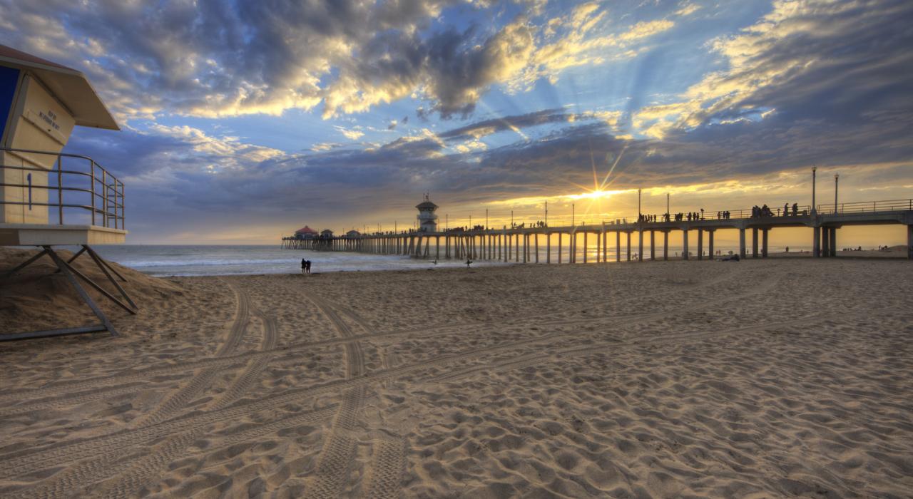Taking in the striking sky at sunset