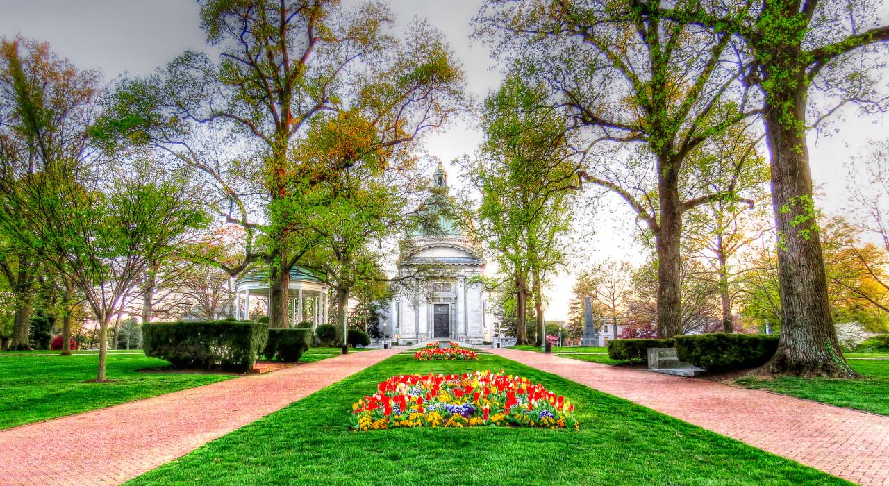 美国海军学院的春日景色 美国海军学院的春日景色