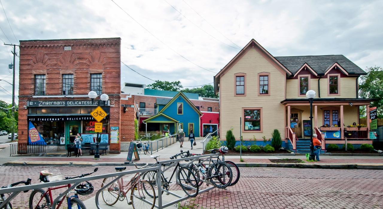 Downtown shopping and restaurants, including the famed Zingerman's Deli Downtown shopping and restaurants, including the famed Zingerman's Deli