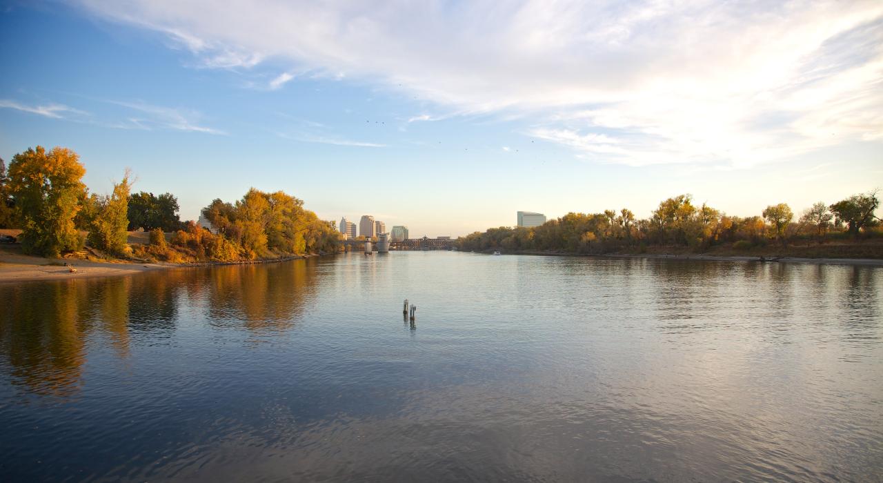 View from the Sacramento River, California