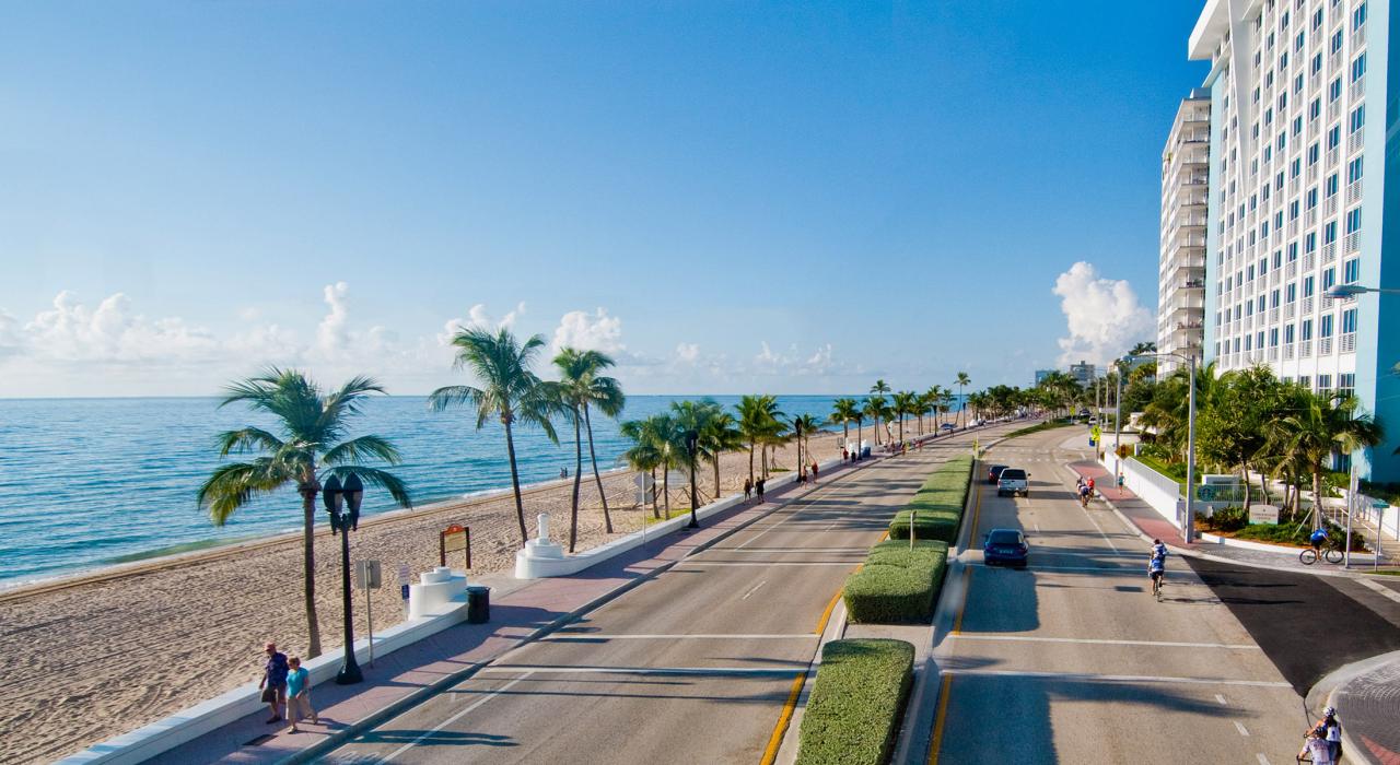 适合步行和骑行的罗德岱堡海滩 适合步行和骑行的罗德岱堡海滩