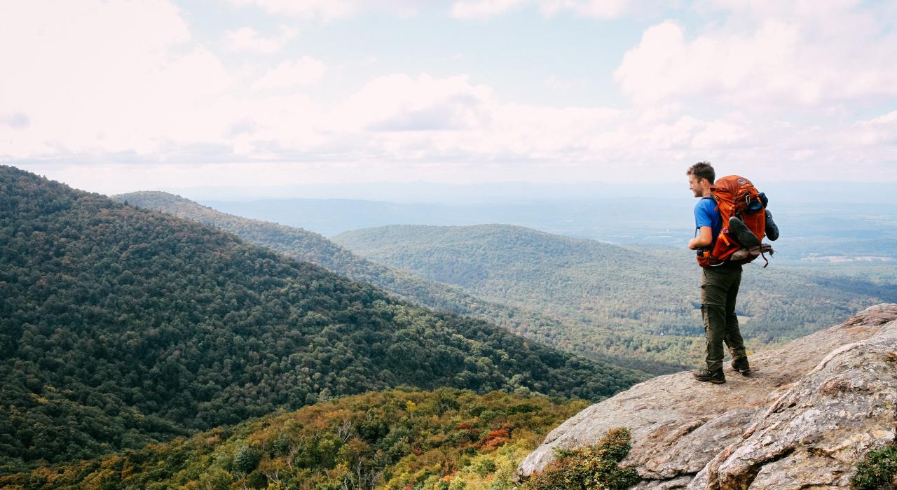 绿山国家森林的户外探险